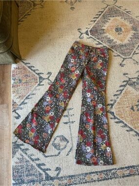 Wrangler Women's Floral Boot Cut Jeans - Gray Base with Multicolor Flowers